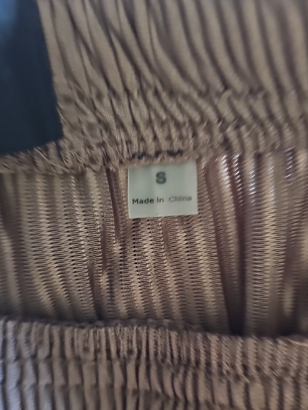 PacSun Men’s Ribbed Brown Elastic Drawstring Shorts - Picture 3 of 4